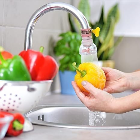 Adjustable Kitchen Splash Plastic| Water Saving Faucet Sprinkle Head Nozzle| Bathroom Tap-Multi Color| (PACK OF 1 MULTICOLOUR)
