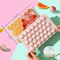 Plastic Reusable Flexible Round Ice Cube Trays, 33 Cavity Mini Round Ice Plastic Tray Molds for Whiskey & Cocktails, Keep Drinks Chilled Multicolor (Pack of 1)