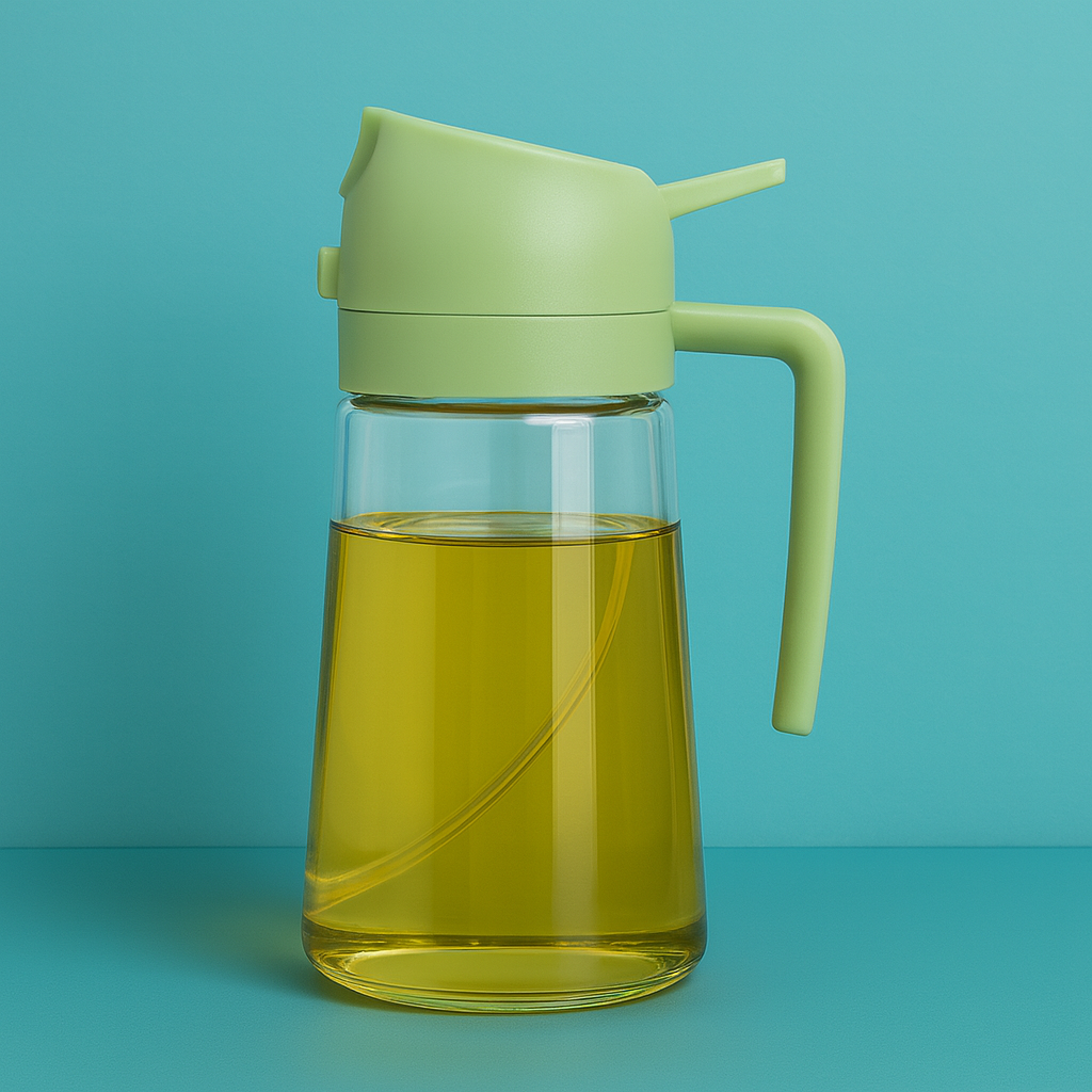 Premium Oil Dispenser Bottle with Handle | Leak-Proof Liquid Pourer for Oil, Vinegar, Syrup & Sauces
