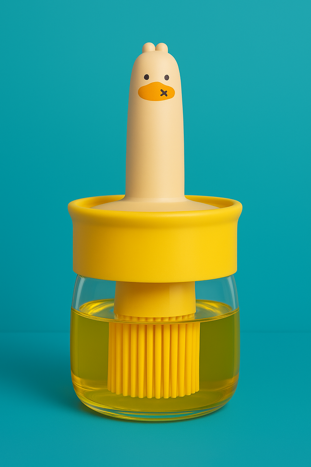 Oil Dispenser with Silicone Brush – Leak-Proof Kitchen Oil & Butter Applicator