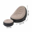 Sofa Chair With Foot Stool | Inflatable Lounge Chair | Inflatable Lazy Sofa With Footrest | Foldable Air Couch Sofa | Air Bed Sofa With Electric Air Inflactor Pump | Portable Indoor- Outdoor Air Bed Sofa