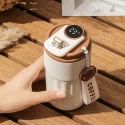 450ML Stainless Steel Coffee Mug,Vacuum Insulated Tumbler with Temperature Display,Coffee Thermos Outdoor,Camping Mug with Leak-Proof Lid,Portable Cups for Keep Hot/Ice,Mother's Day Gift